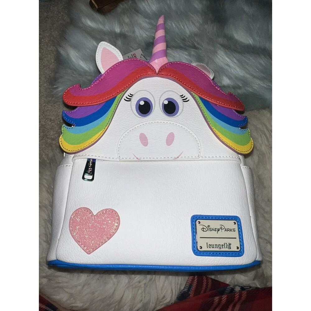 Disney Parks Rainbow Unicorn Inside Out Loungefly Mini Backpack  NWT Pixar Lr